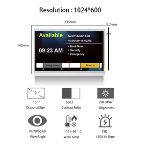 AUO Panneau d'écran <span class=keywords><strong>LCD</strong></span> <span class=keywords><strong>10.1</strong></span> pouces G101STN01.0 <span class=keywords><strong>Module</strong></span> d'affichage <span class=keywords><strong>LCD</strong></span> TFT de contrôle de terminal industriel - Product Image 1