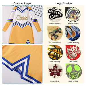 Uniformes de Animadoras Personalizados con Logotipo, de Alta Calidad, 360 Gramos, para Adultos y Niñas, 100% Poliéster, Impermeables y Transpirables, para Grupos de Baile y Deportes - Product Image 3