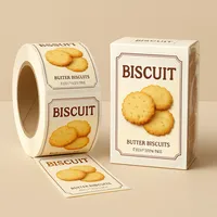 Autocollants en rouleau personnalisés en papier imperméable pour l'emballage de bonbons, aliments pour animaux, sandwichs, sucettes, salades, huile d'olive, impression numérique