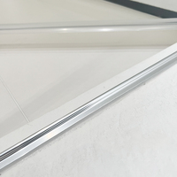 Portes de douche en verre pivotantes FUSA, en aluminium, verre trempé de 6 mm, acier inoxydable 304, fermeture en douceur pour salle de bain et maison