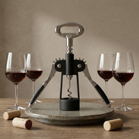 Ouvre-bouteille à vin en alliage de zinc et ABS avec style classique, facile à utiliser pour les bars et la maison