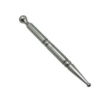 Sonde de réflexologie faciale à double tête en acier inoxydable pour thérapie d'acupuncture des tissus profonds et masseur facial