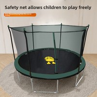 Trampolín de 14 Pulgadas para Adultos, Cama Elástica Comercial, Trampolín Infantil para el Hogar, Trampolín Familiar con Red de Seguridad, Plegable, de Acero, para Fitness