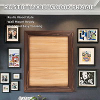 Marco de Fotos Moderno de Madera Ligero y Personalizado para Pósteres de 12x16 |   31x41 cm Madera Natural Sólida Ecológica con Acabado Desgastado UV/Serigrafía
