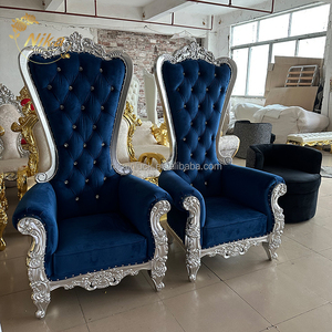 NIKA, banquete <span class=keywords><strong>de</strong></span> boda <span class=keywords><strong>de</strong></span> lujo, puente <span class=keywords><strong>de</strong></span> terciopelo azul real, asiento <span class=keywords><strong>de</strong></span> <span class=keywords><strong>amor</strong></span>, silla, sofá con trono rey para <span class=keywords><strong>mesa</strong></span> principal - Product Image 2