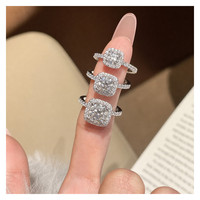 Vente en gros de bagues de fiançailles et de mariage assorties pour couple, en argent pur, avec moissanite de 2 carats, couleur D, certifiée GRA, bijoux de mariée