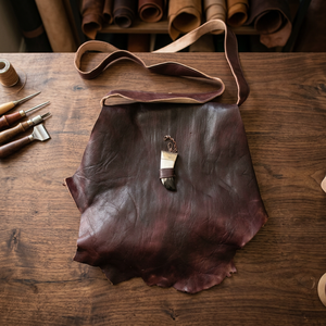 Maleta de Mano de Cuero Genuino Marrón Oscuro con 4 Ruedas y Estilo Vintage - Product Image 4