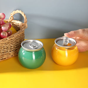 空小圆形拉环果汁瓶200毫升球形汽水罐，用于果汁包瓶和容器 - Product Image 6