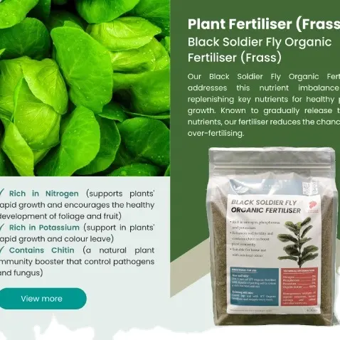 Sehr empfehlens werter Boden fruchtbarkeit verstärker Black Soldier Fly Organic Fertiliser (Frass) für einen gesünderen Ansatz Nährstoff reicher Boden