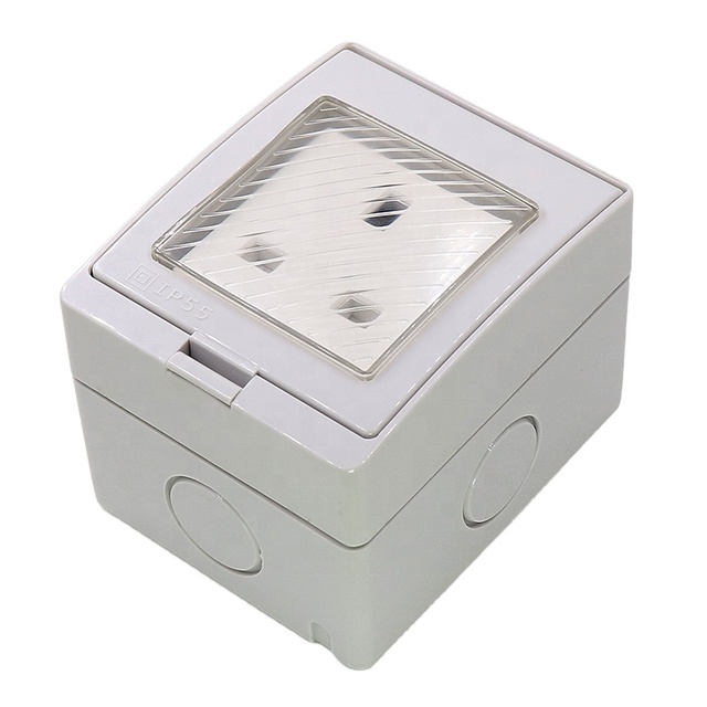 BS Style Home Electric 13A Waterproof Socket IP55 IG55-S with SDK Wall Switch for Bathroom Balcony Outdoor
