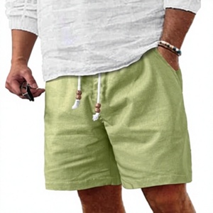 Pantalones Cortos Personalizados para Hombre con Logotipo Frontal, 100% Algodón Satinado, Transpirables, Cintura Media Elástica, Venta al Por Mayor, Todas las Tallas y Colores - Product Image 1