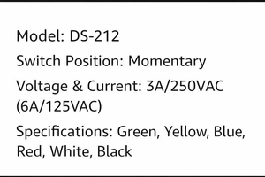 สวิตช์ปุ่มรีเซ็ตอัตโนมัติ ไม่มีล็อค แบบกดติดปล่อยดับ รุ่น DS-<span class=keywords><strong>212</strong></span> IP54 ผลิตจากโลหะผสมสังกะสี - Product Image 4