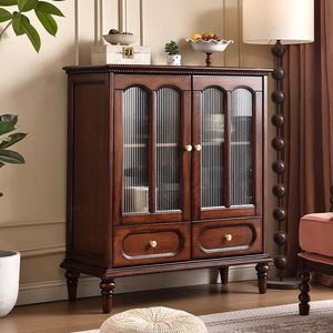 Cabinet <span class=keywords><strong>TV</strong></span> in legno massello in stile medievale; Combinazione di <span class=keywords><strong>tavolino</strong></span> da salotto; Soggiorno moderno di grande capacità - Product Image 3