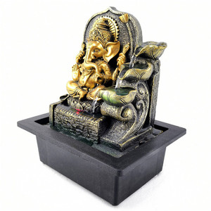 Religion Elefant Wasser brunnen Buddha Statuen Skulptur Harz Ganesha Gott Handwerk Desktop-Ornamente für Wohnkultur - Product Image 4
