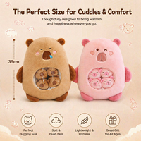 En gros, Peluche Capybara Mignonne, Coussin Décoratif Sac à Collation, Poupée Animale en Peluche Douce pour le Soulagement du Stress et les Cadeaux