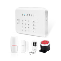 Alarme domestique GSM Tuya Smart WiFi 45 zones sans fil avec contrôle à distance par application et capteur de mouvement PIR portable ABS GW1