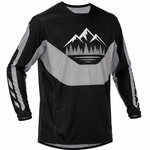 Custom Professional Motorcycle Event MX Jersey Full Sublimation Printed Logo Brand Name Polyester Mesh Fabric Motorcycle Jersey