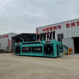 Remorque à café innovante en forme de casque - <span class=keywords><strong>Bar</strong></span> extérieur multifonctionnel pour boissons et petites collations, unité tractable pour le commerce de rue - Product Image 4