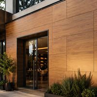 Revêtement extérieur en ACP PVDF à grain de bois 12202440mm, plaque multi-couleurs bois 3/4/5mm pour façade de villa
