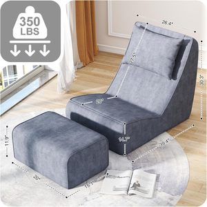Cómodos sillones de cuentas para interiores y exteriores, silla de fotografía, sofá grande portátil para sala de estar - Product Image 6