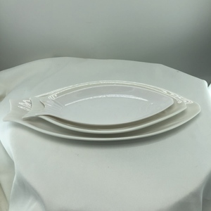 Assiette de service en mélamine en forme de sapin de Noël, écologique, blanche, incassable, <span class=keywords><strong>vaisselle</strong></span> pour hôtel, restauration, fête - Product Image 2