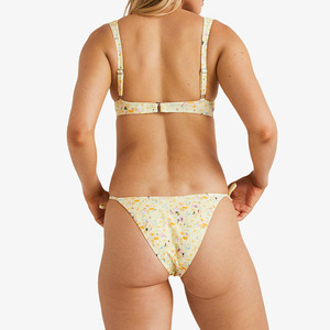 Bikini Hawaiano de Lujo con Estampado Floral, Copa de Concha, Nylon Regenerado Personalizado, Moda de Verano - Product Image 3