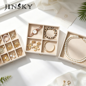 Luxury Large Capacity Jewelry <b>Box</b> with <b>Mirror</b> – Storage Case for Necklace, Ring, Bracelet & Beads, Organizer Chest - Product Image 2