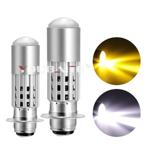 혼다 야마하 스즈키 가와사키 용 하이 로우 빔 모터 프론트 전구 P15D H6 40W 화이트 6000K Led 오토바이 헤드 라이트 - Product Image 2