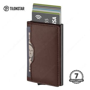 TILONSTAR TVC109 Pop up Wallet Front With Extra Leather Credit Card Holder Automatic RFID Blocking Card Holder for <b>Gifts</b> - Product Image 5