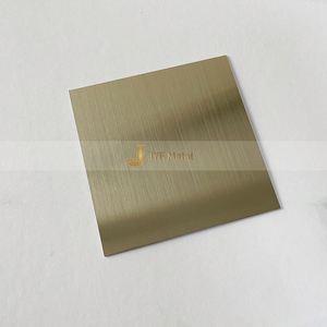 EX239 Lámina Decorativa de Acero Inoxidable para Pared, Acabado Dorado Cepillado, Láminas de Acero Inoxidable Doradas - Product Image 4