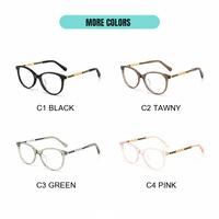 Monture de lunettes optiques élégante pour femmes en acétate avec décoration en métal à chaîne creuse sur les branches, supportant la personnalisation OEM ODM et l'impression de logo