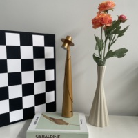 Vente en gros d'œuvres d'art nordique lampe de table de chevet à LED design italien sculpture décorative créative sur tige pour la décoration intérieure moderne chambre à coucher