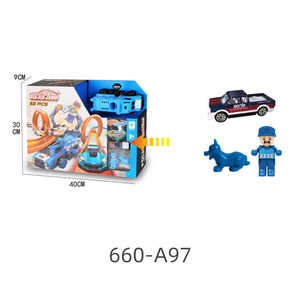 Coche de juguete con catapulta para niños, camión de bomberos con múltiples circuitos, vehículo de ingeniería, juguete inercial con luces y música, de 4 a 6 años - Product Image 3