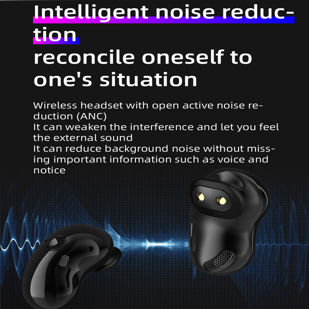 Noise Cancellation Bluetooth Mobile Phone Earphone TWS Stereo R180 For Android IOS