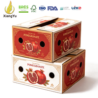 Boîte d'emballage personnalisée pour grenades, carton ondulé pour fruits avec trous de ventilation pour l'exportation de produits frais
