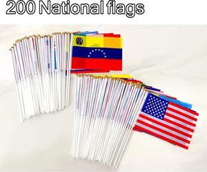 200 <span class=keywords><strong>Bandiere</strong></span> Nazionali Internazionali in Miniatura, Adatte per Eventi Sportivi e Festival Internazionali, 8,2*5,5 Pollici - Product Image 5