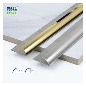 Profil décoratif de luxe en acier inoxydable SUS304, finition or champagne, pour coins de <span class=keywords><strong>carrelage</strong></span> - Product Image 1
