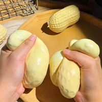 Balle anti-stress en forme d'arachide, souple et craquante, jouet à presser fait main, sensation douce comme du beurre, jouet sensoriel ASMR pour adultes
