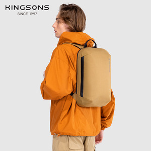 Kingsons Lightweight Laptop <b>Backpack</b> Khaki <b>Black</b> Unisex Casual Travel <b>Backpack</b> With Laptop Compartment Multi Functional - Product Image 3