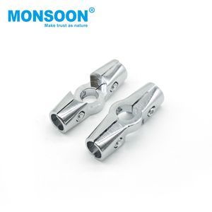 อุปกรณ์ตกแต่งเฟอร์นิเจอร์ ท่อโลหะโครเมียม แบบ 2 ทาง/4 ทาง ขนาด 25 มม. ข้อต่อท่อกลม ตัวเชื่อมต่อท่อเข้ามุม ตู้เสื้อผ้า ข้อต่อท่อกลม - Product Image 5