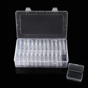 Transparent Plastic Storage <b>Box</b> 27.6x16.5x5.6cm With Compartments For Toys Organizer Rectangle Shape Solid Color - Product Image 3