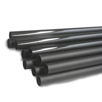 Tuyau flexible en fibre de carbone de 10 cm pour gestion de faisceau de câbles de robot, finition brillante/mate -60 +180