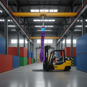 Cuerda Redonda de Poliéster de 1000 Kg, Color Morado, para Elevación y Manipulación - Product Image 3