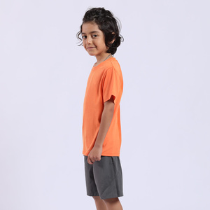 Moda <span class=keywords><strong>naranja</strong></span> seca rápido Fitness ropa deportiva Atlético ropa niños <span class=keywords><strong>camiseta</strong></span> - Product Image 5