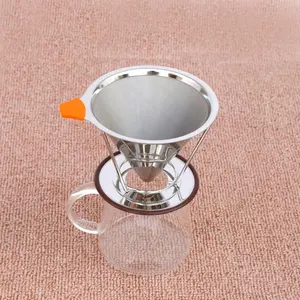 Hot Sales Pour Over Coffee Cone Clever Coffee Dripper/reusable Stainless Steel Coffee Filter