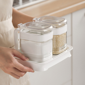 <span class=keywords><strong>METKA</strong></span> Ustensiles de cuisine en verre 500ml Écologiques, compatibles lave-vaisselle, four et micro-ondes, transparents, pour sel, épices et herbes - Product Image 6