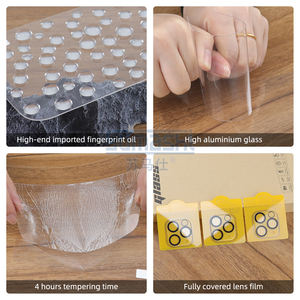 Protector de pantalla de vidrio templado transparente 9H ultrafino HD personalizado y película protectora de lente de cámara Paquete de 3/paquete de 2 para teléfonos móviles - Product Image 3