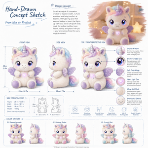 Easter and Christmas Gift AI Unicorn Plush Toy, Rainbow <b>Magic</b> Stuffed Animal in Holiday Gift <b>Box</b> - Product Image 3