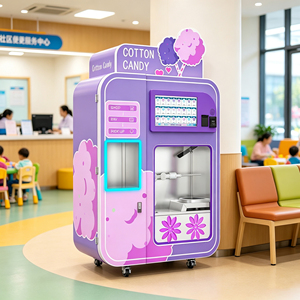 Máquina de Algodón de Azúcar Robótica Comercial de 32 Pulgadas con Pantalla Táctil, Totalmente Automática, Servicio Autoservicio las 24 Horas, para Cine - Product Image 1