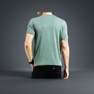 Chemise à col sport unisexe 100% coton avec logo personnalisé imprimé de motifs solides Style décontracté fermeture éclair délavable personnalisable col rond - Product Image 6